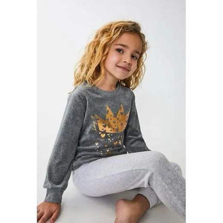 pyjama fille velour - tobogan - pour bébé Maroc -www.babyboss.ma