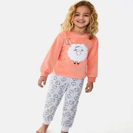 pyjama fille velour - tobogan - pour bébé Maroc -www.babyboss.ma