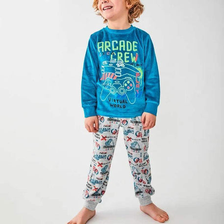 pyjama garçon velour - tobogan - pour bébé Maroc -www.babyboss.ma