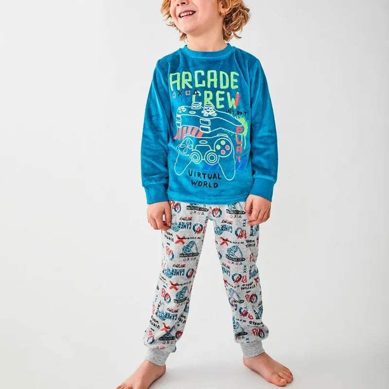 pyjama garçon velour - tobogan - pour bébé Maroc -www.babyboss.ma
