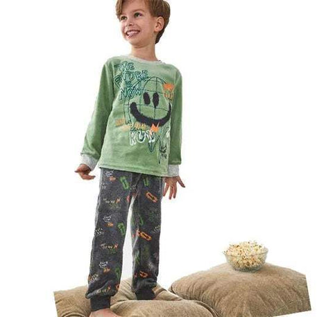 pyjama garçon velour - tobogan - pour bébé Maroc -www.babyboss.ma