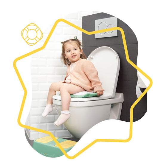 Réducteur de toilette confort avec poignées - Badabulle - HYGIÈNE BÉBÉ pour bébé Maroc -www.babyboss.ma
