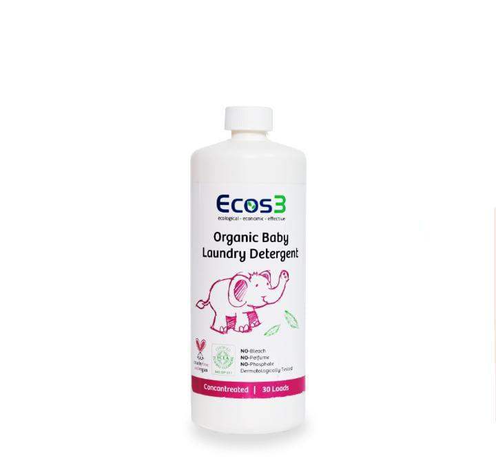 ECOS3_ LIQUIDE LESSIVE BÉBÉ 30 LAVAGES Sans PARFUM 1,05L - Ecos3 - pour bébé Maroc -www.babyboss.ma