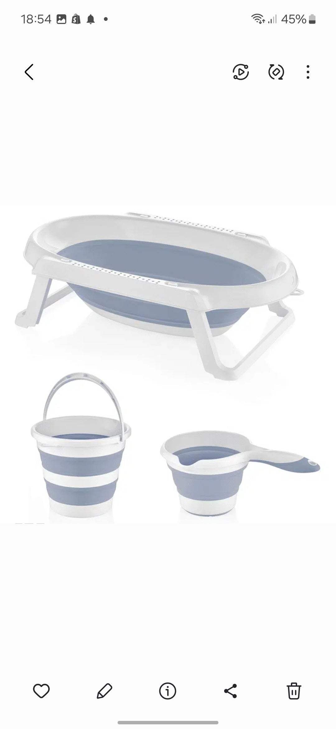 Set Baignoire pliable + Seau + Verseur - bain - Hygiène et Soin pour bébé Maroc -www.babyboss.ma