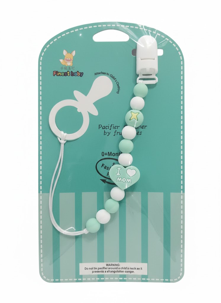 Attache sucettes multicolores - Finestbabby - pour bébé Maroc -www.babyboss.ma