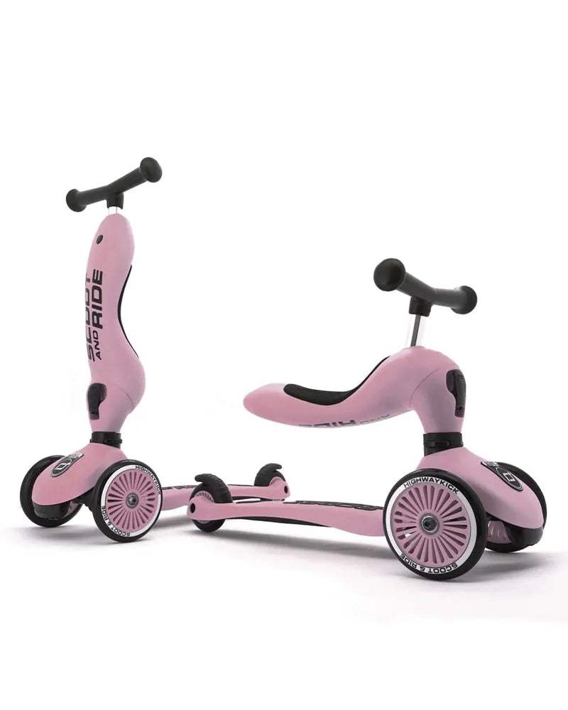 Scoot And Ride Trottinette 2en1 Highwaykick 1 - Rose - Scoot And Ride - Trottinettes Evolutives pour bébé Maroc -www.babyboss.ma