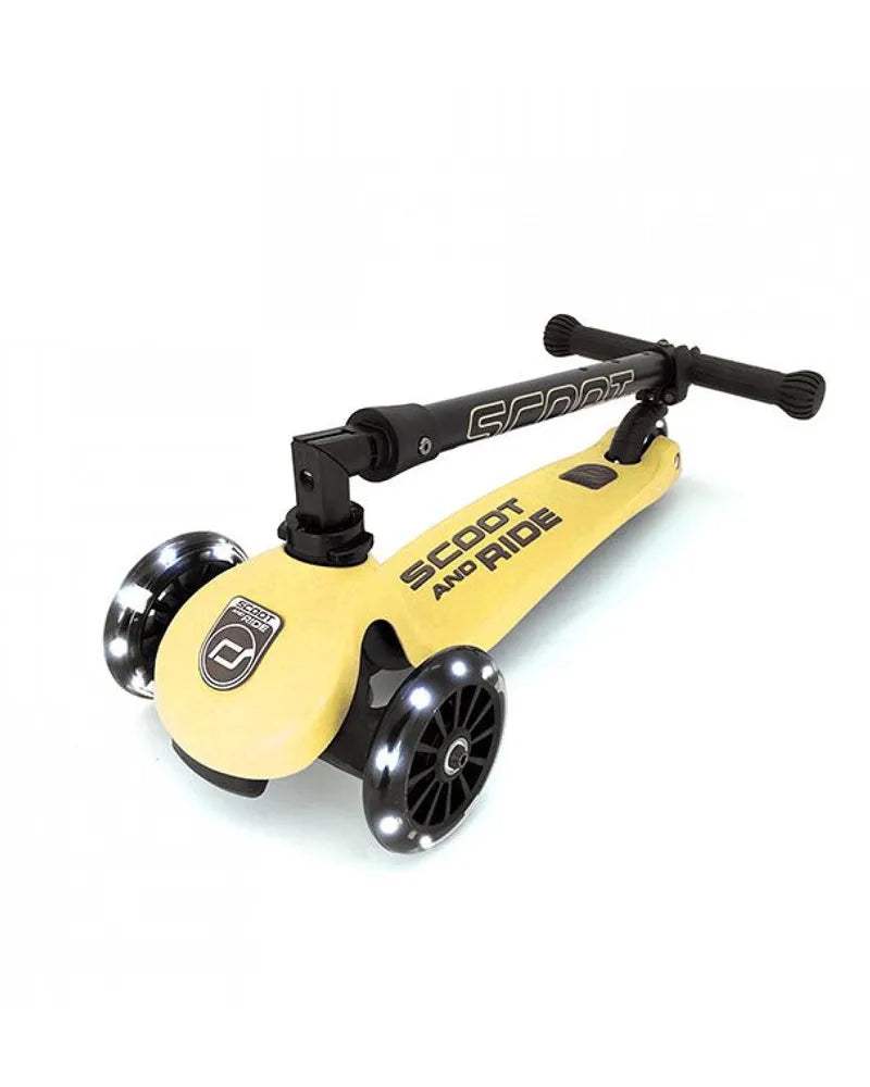 Scoot And Ride Trottinette 2en1 Highwaykick 3 Led - Citron - Scoot And Ride - Trottinettes 3 roues pour bébé Maroc -www.babyboss.ma