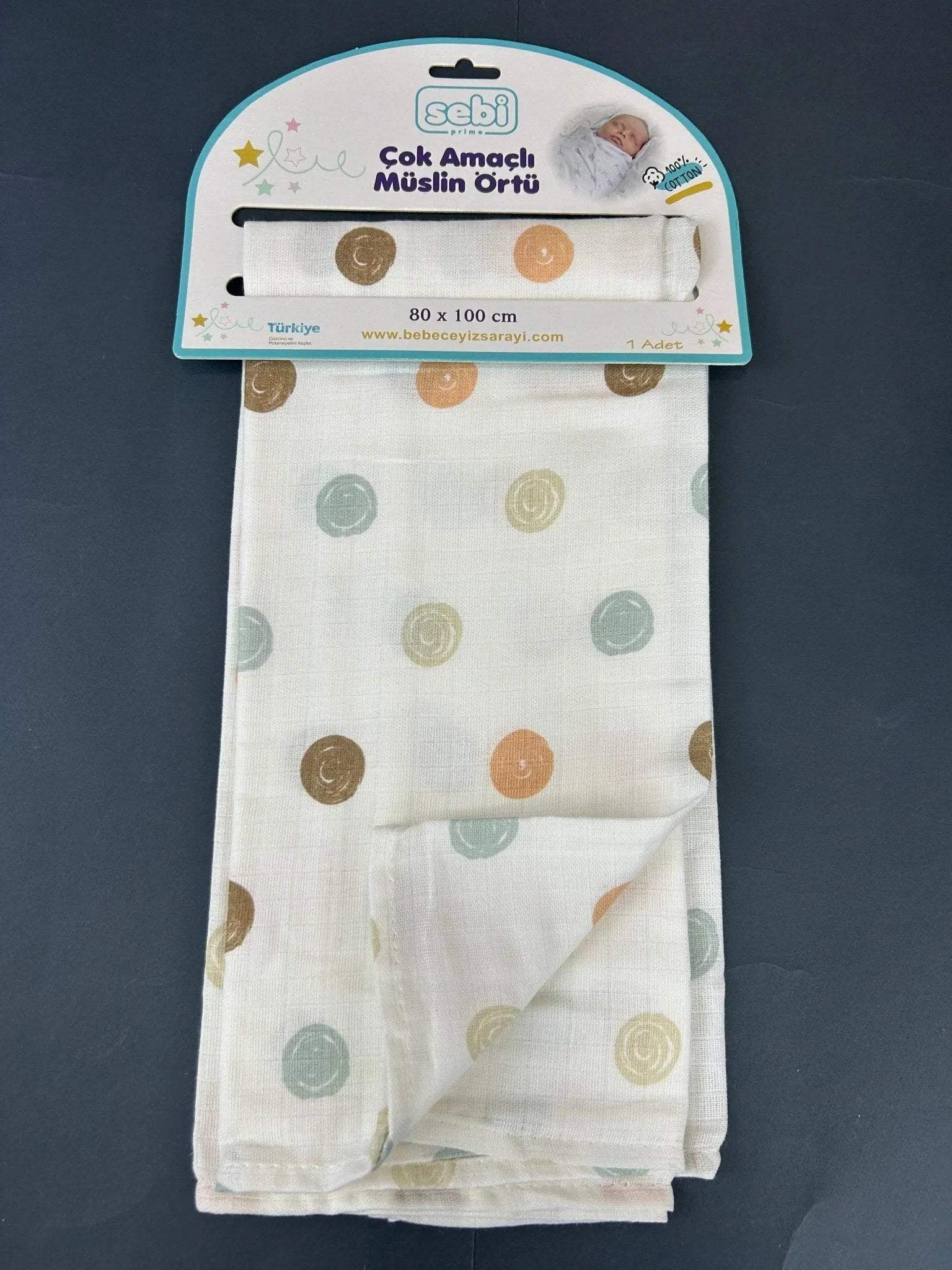 Sebi BébéHousse en mousseline multi-usages Sebi Baby 80X100 cm - Sebi - pour bébé Maroc -www.babyboss.ma