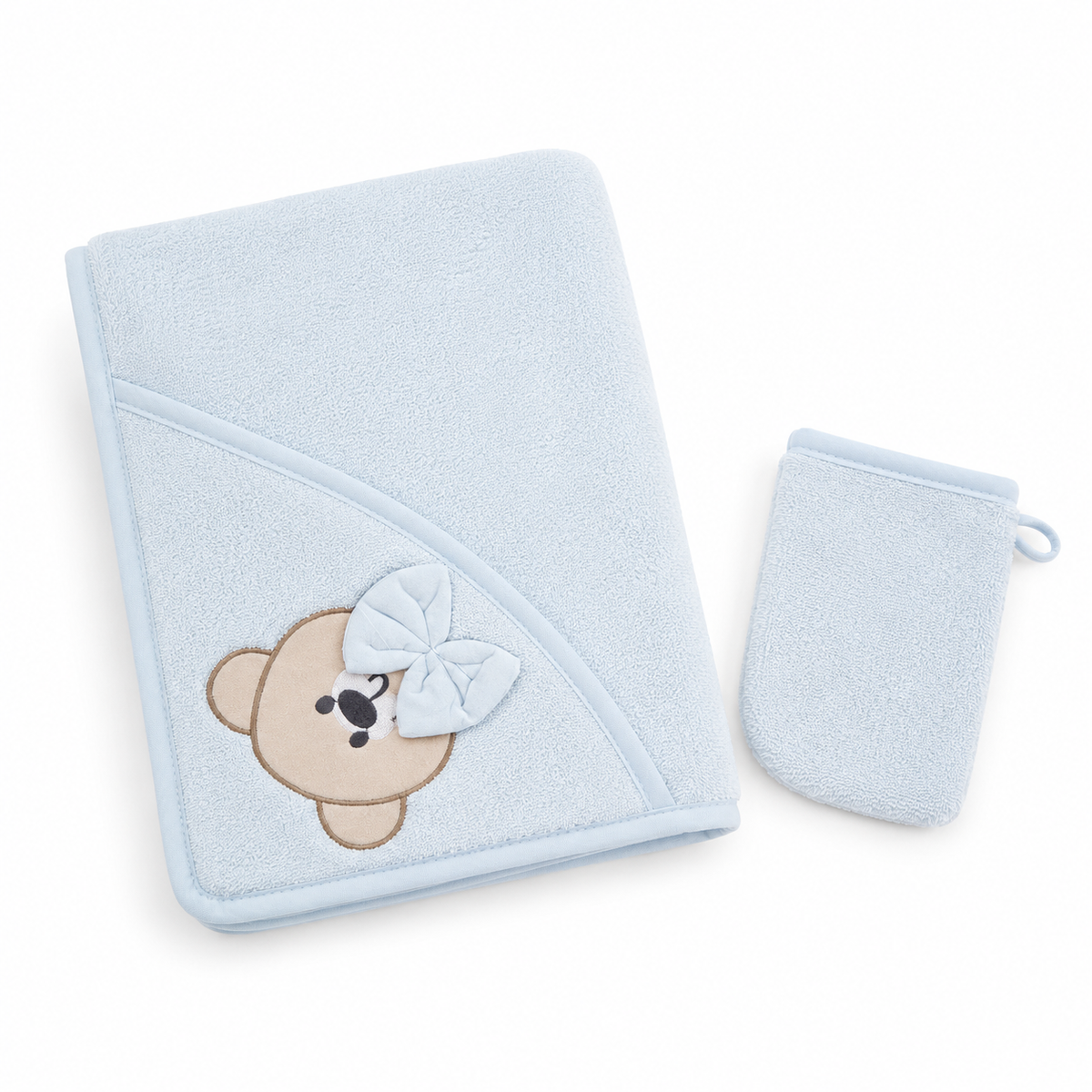 Serviette bébé + gant de bain