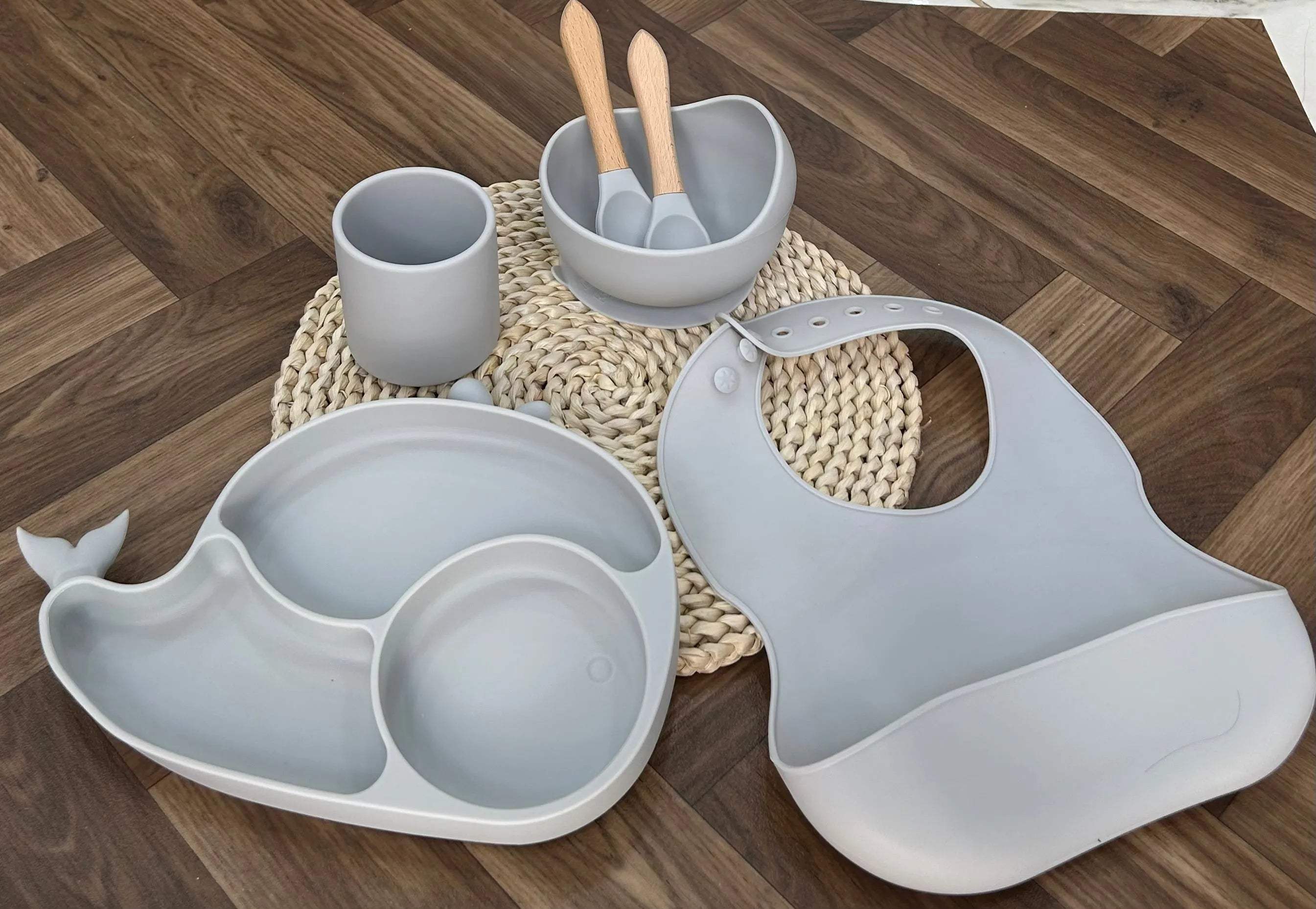 Set de Repas pour Bébé - Silicone - Miniworld - pour bébé Maroc -www.babyboss.ma