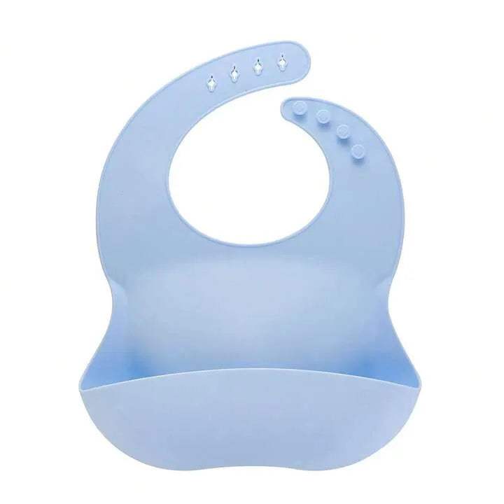 Set de Vaisselle en Silicone Bleu - Babebay - pour bébé Maroc -www.babyboss.ma