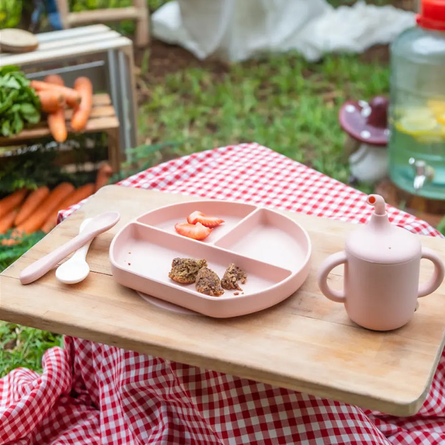 YUMMY Coffret Repas Silicone 6M+ - Rose Blush