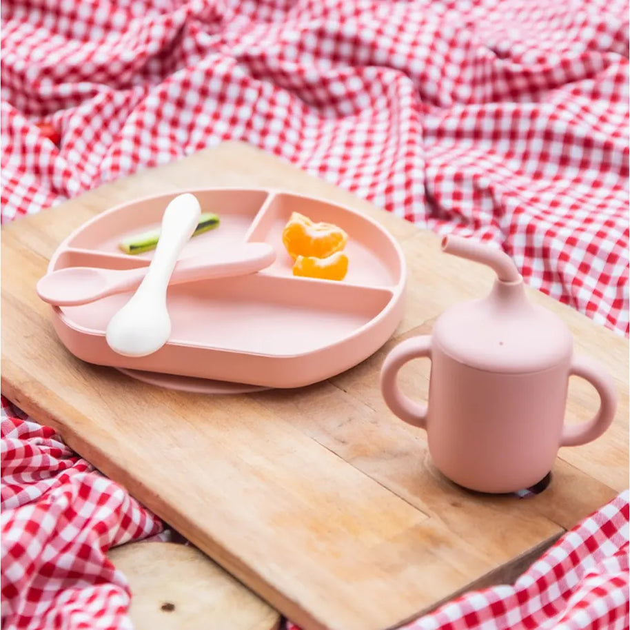 YUMMY Coffret Repas Silicone 6M+ - Rose Poudré