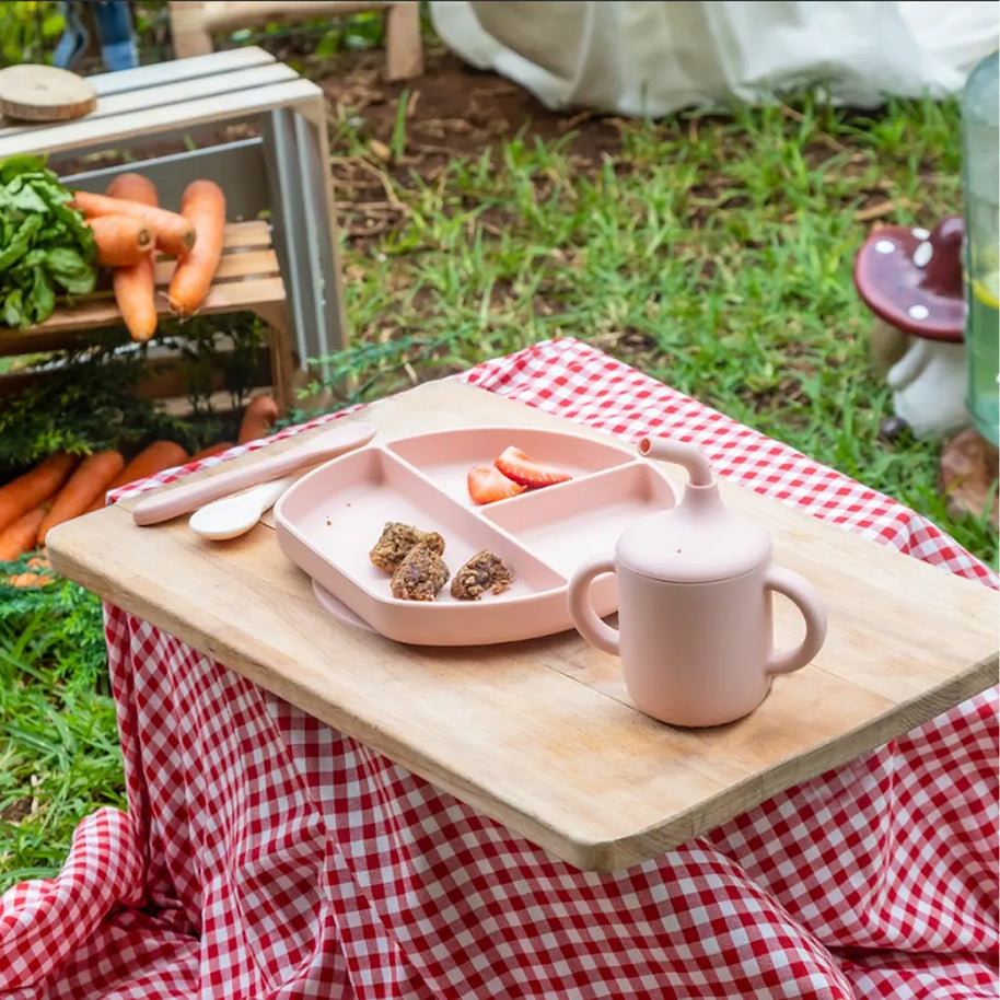 YUMMY Coffret Repas Silicone 6M+ - Rose Blush