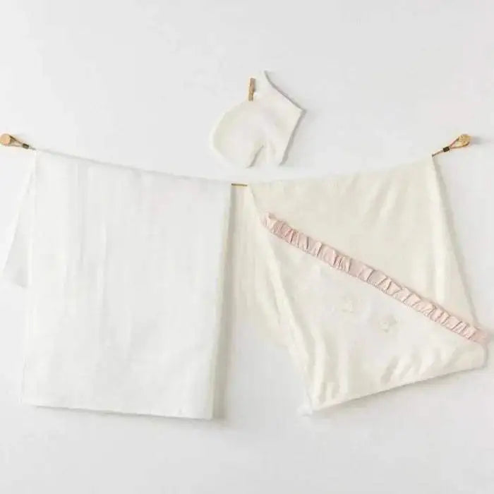 Sortie de bain Chaton 100% coton ANDYWAWA blanc - Andywawa - pour bébé Maroc -www.babyboss.ma