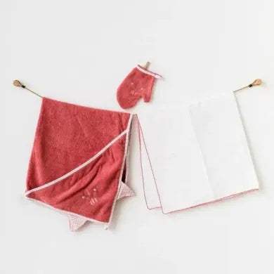 Sortie de bain Chaton 100% coton ANDYWAWA pink - Andywawa - pour bébé Maroc -www.babyboss.ma