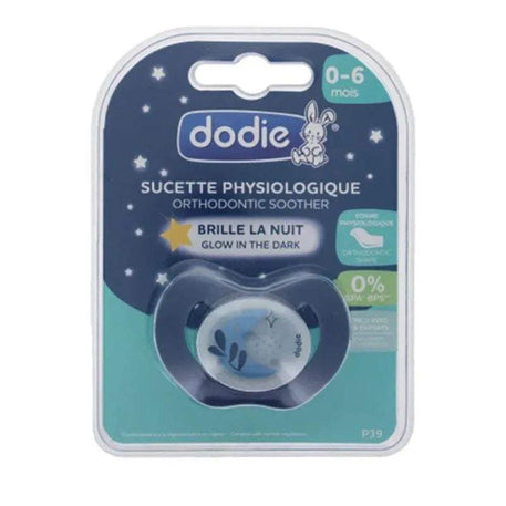 Sucette Dodie Physiologique 0-6m - Lune Bleu - Dodie - Sucettes pour bébé Maroc -www.babyboss.ma