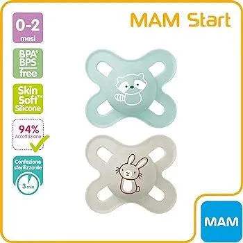 Sucette MAM Air 0-2 mois - Bleu & Gris - MAM - pour bébé Maroc -www.babyboss.ma