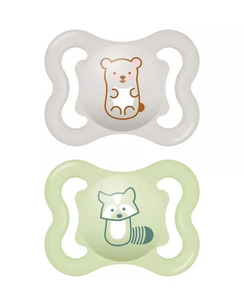 Sucette MAM Air 0-6 mois - Vert & Gris - MAM - Sucettes pour bébé Maroc -www.babyboss.ma