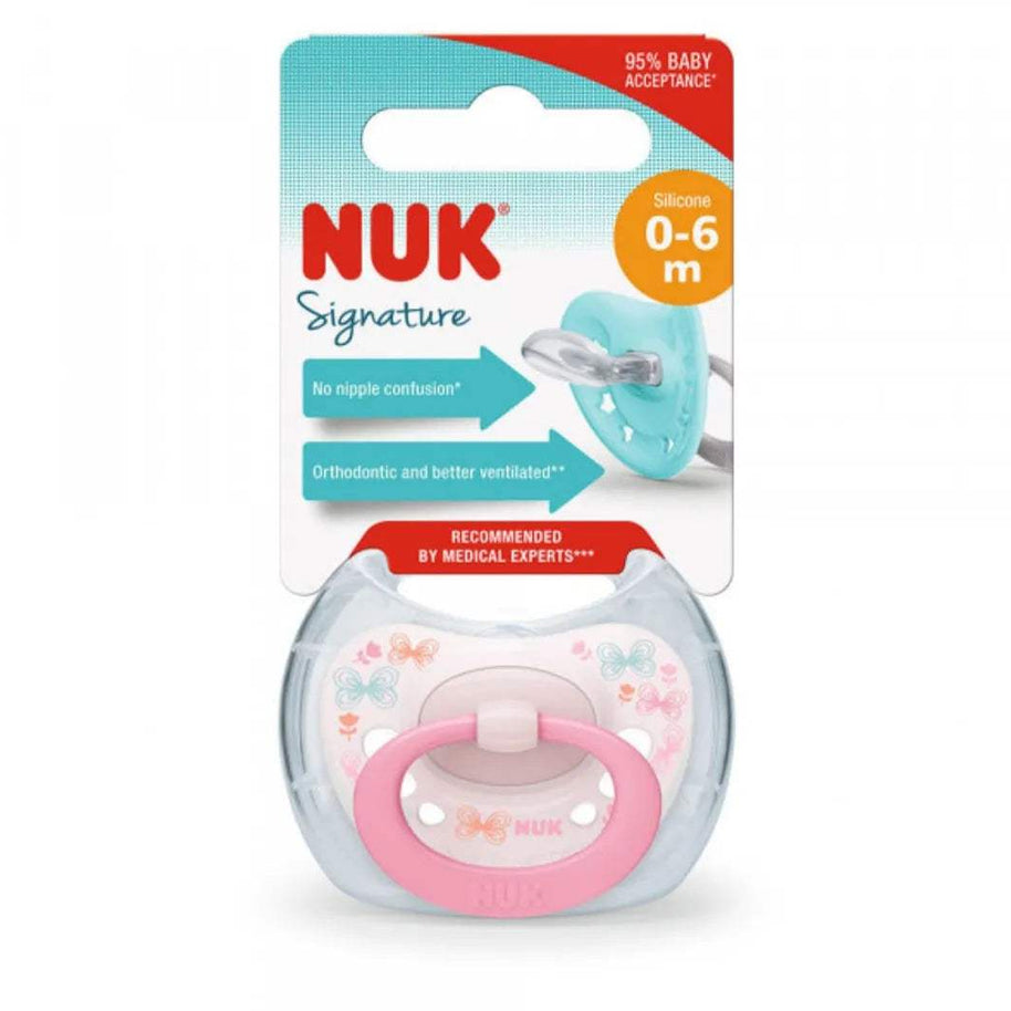 Sucette NUK Signature 0-6M - flowers - NUK - pour bébé Maroc -www.babyboss.ma