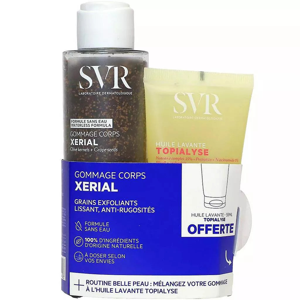 svr-xerial-gommage-corps-100g-topialyse-huile-lavante-55ml-offerte - Babyboss.ma -bebe-maroc