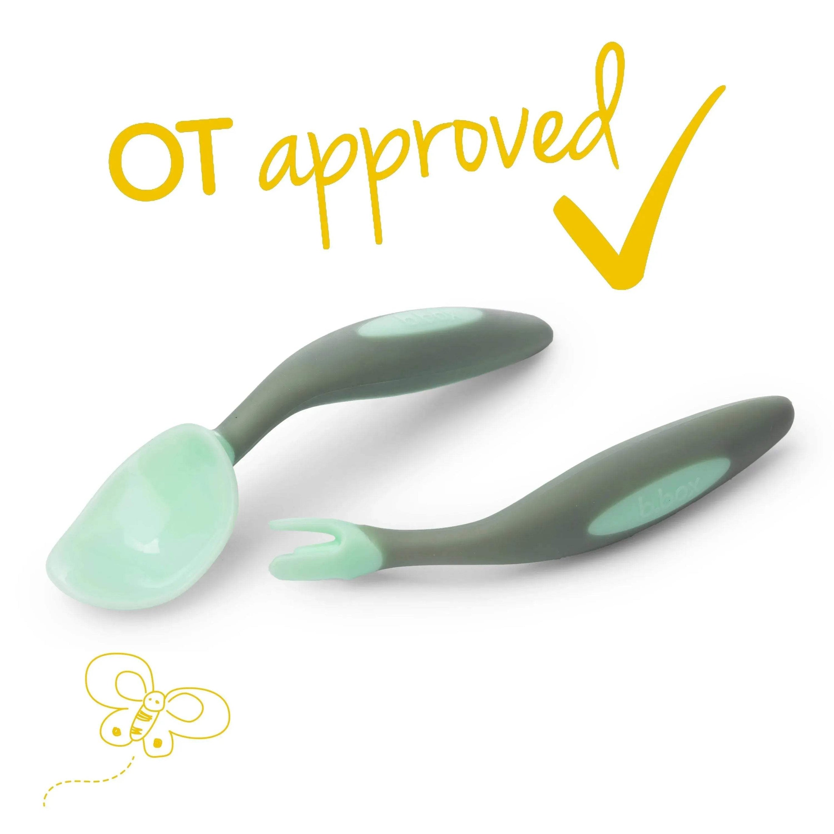 toddler cutlery set - pistachio - BBOX USA - Cutlery sets pour bébé Maroc -www.babyboss.ma