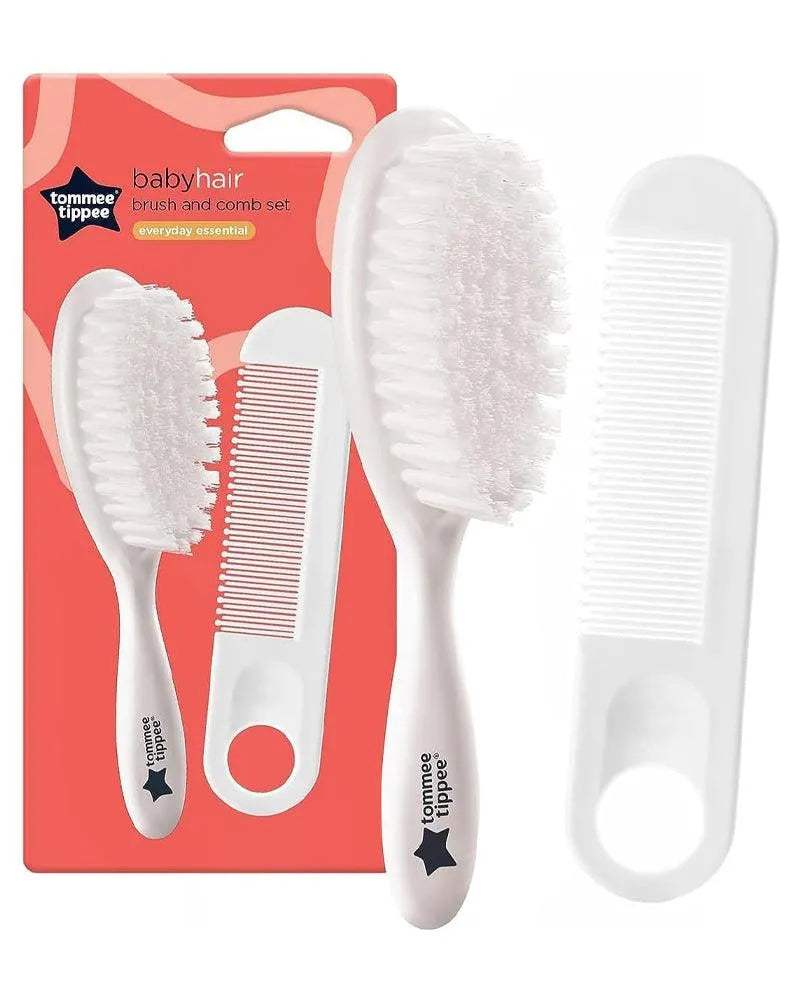 Tommee Tippee Ensemble Brosse et Peigne - Blanc - Tommee Tippee - Brosses & Peignes pour bébé Maroc -www.babyboss.ma