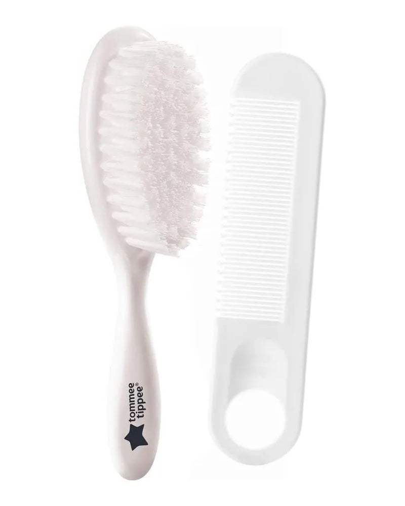 Tommee Tippee Ensemble Brosse et Peigne - Blanc - Tommee Tippee - Brosses & Peignes pour bébé Maroc -www.babyboss.ma