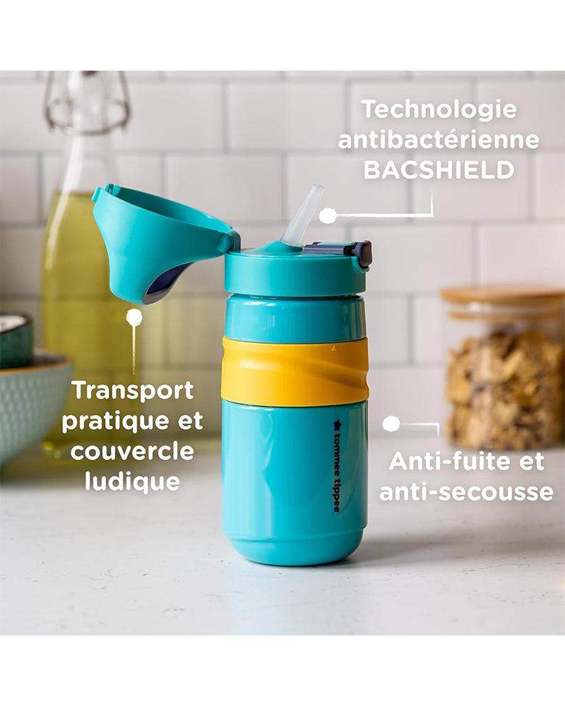 Tommee Tippee Gourde Anti-Fuite avec Paille 500ml - Orange - Tommee Tippee - Gourdes Isothermes pour bébé Maroc -www.babyboss.ma