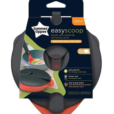 Tommee Tippee Lot de 2 Bols avec Couvercle et Cuillère 6M+ - Tommee Tippee - Bols pour bébé Maroc -www.babyboss.ma