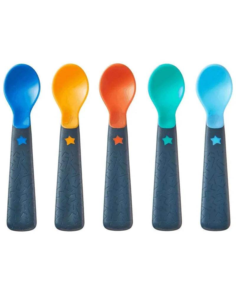 Tommee Tippee Lot de 5 Cuillères d'apprentissage Easigrip 4M+ - Tommee Tippee - Cuillères d'apprentissage pour bébé Maroc -www.babyboss.ma