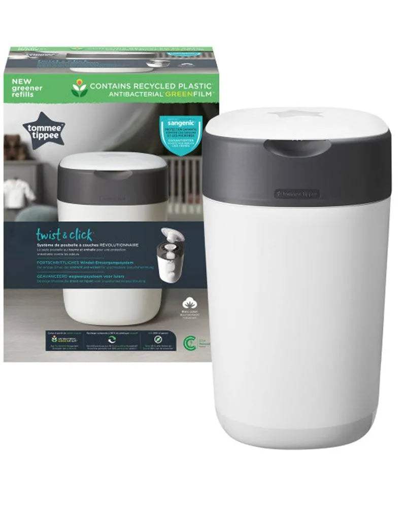 Tommee Tippee Poubelle à Couches Anti-Odeur Twist & Click - Blanc - Tommee Tippee - Poubelle à couches pour bébé Maroc -www.babyboss.ma