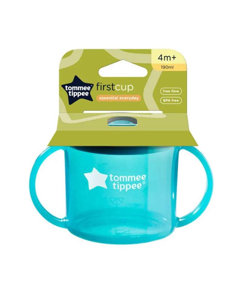 Tommee Tippee Première Tasse à Bec 4M+ 190ml - Bleu - Tommee Tippee - Tasses à Bec pour bébé Maroc -www.babyboss.ma