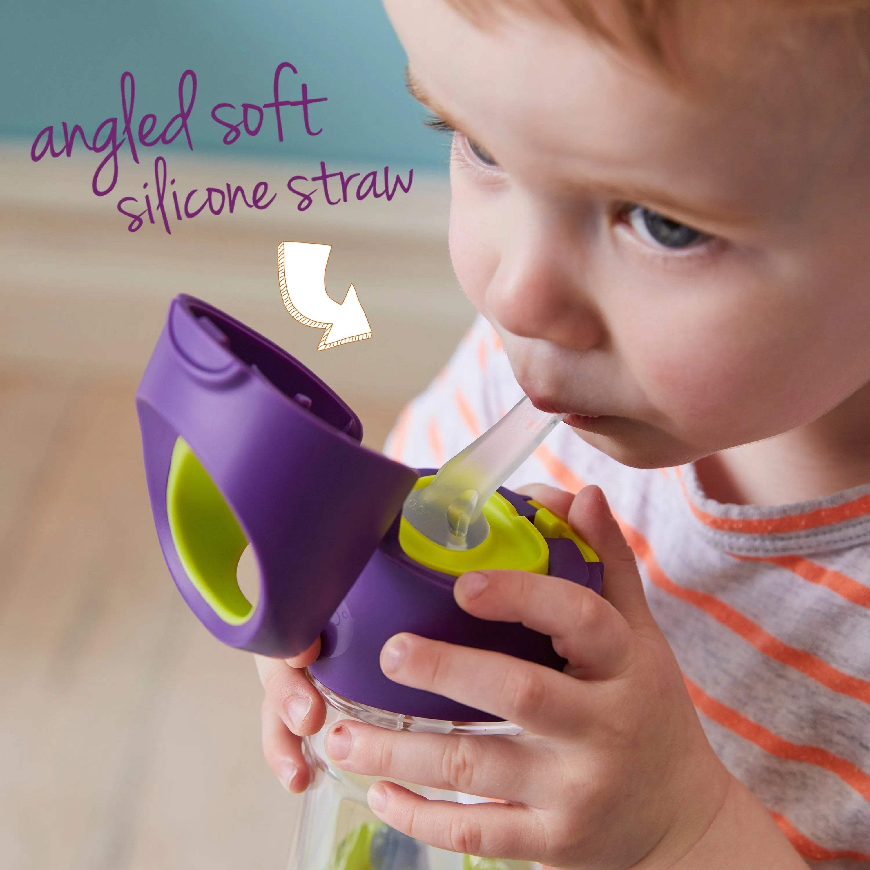 Gourde à paille B box Tritan™ - lilac pop 450ml - BBOX USA - Straw Bottles pour bébé Maroc -www.babyboss.ma