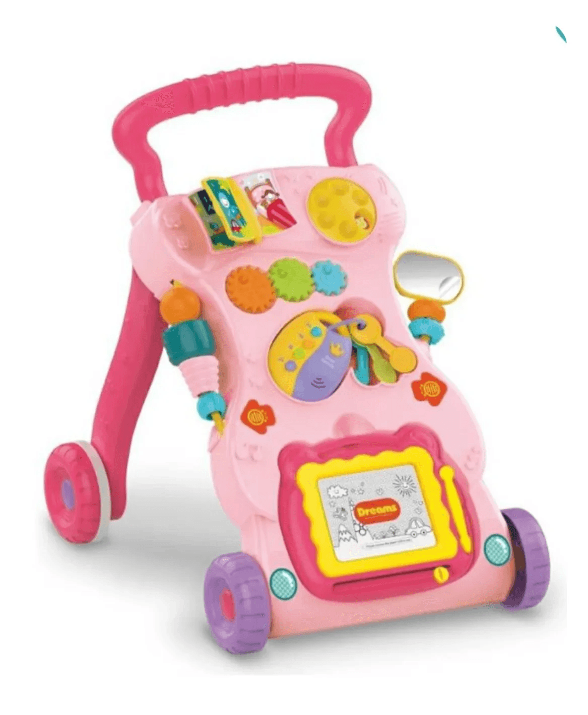 Trotteur 6 mois- Music walker- HUANGER -ROSE - Huanger - pour bébé Maroc -www.babyboss.ma