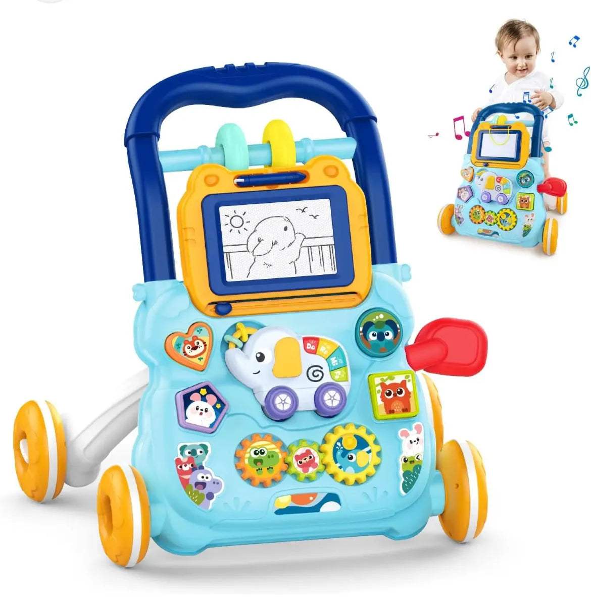 Trotteur bébé musical éléphant– Huanger - Huanger - pour bébé Maroc -www.babyboss.ma