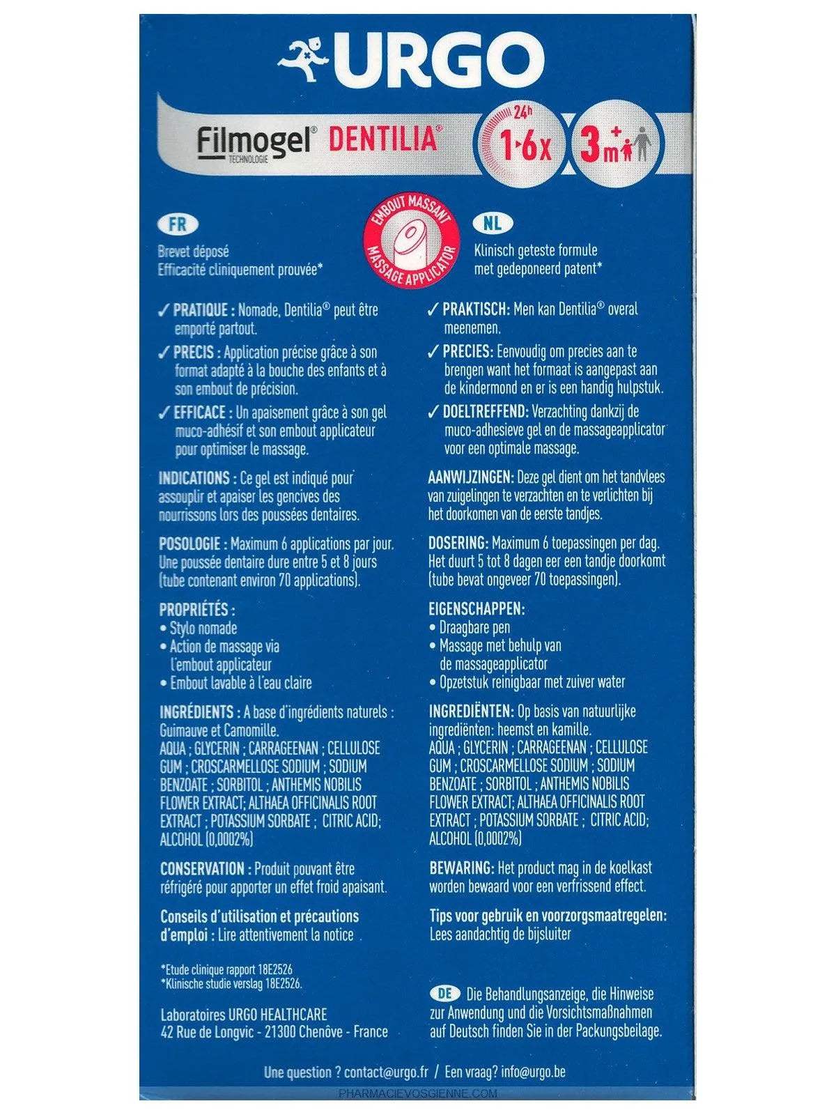 Urgo Gel poussée dentaire bébé - Dentilia® Filmogel - Urgo - pour bébé Maroc -www.babyboss.ma