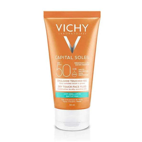 Vichy Capital Soleil Émulsion Toucher Sec SPF50 Peau Sens Mixte à Grasse 50ml - Vichy - Solaire pour bébé Maroc -www.babyboss.ma