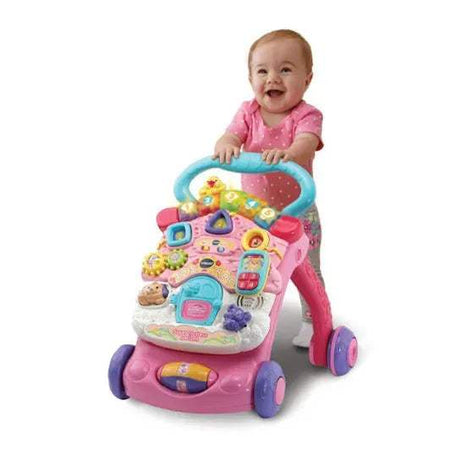 VTECH SUPER TROTTEUR PARLANT 2 EN 1 ROSE 9-36m - Vtech - Trotteurs pour bébé Maroc -www.babyboss.ma