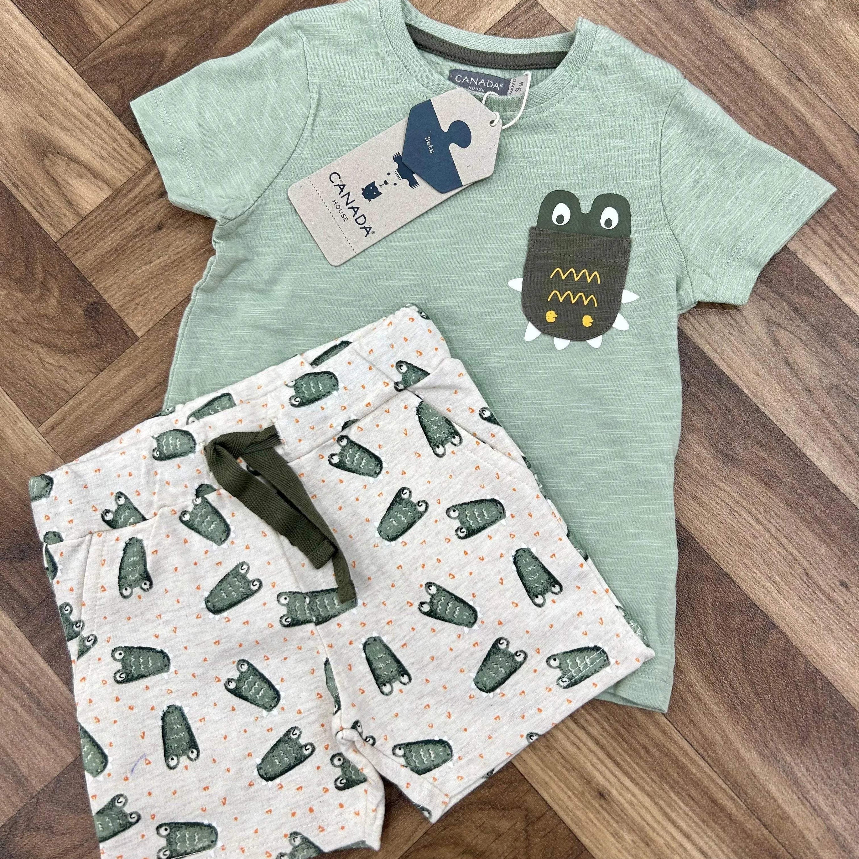 Yatsi Ensemble short et t-shirt pour garçons 100% cotton - Yatsi - pour bébé Maroc -www.babyboss.ma