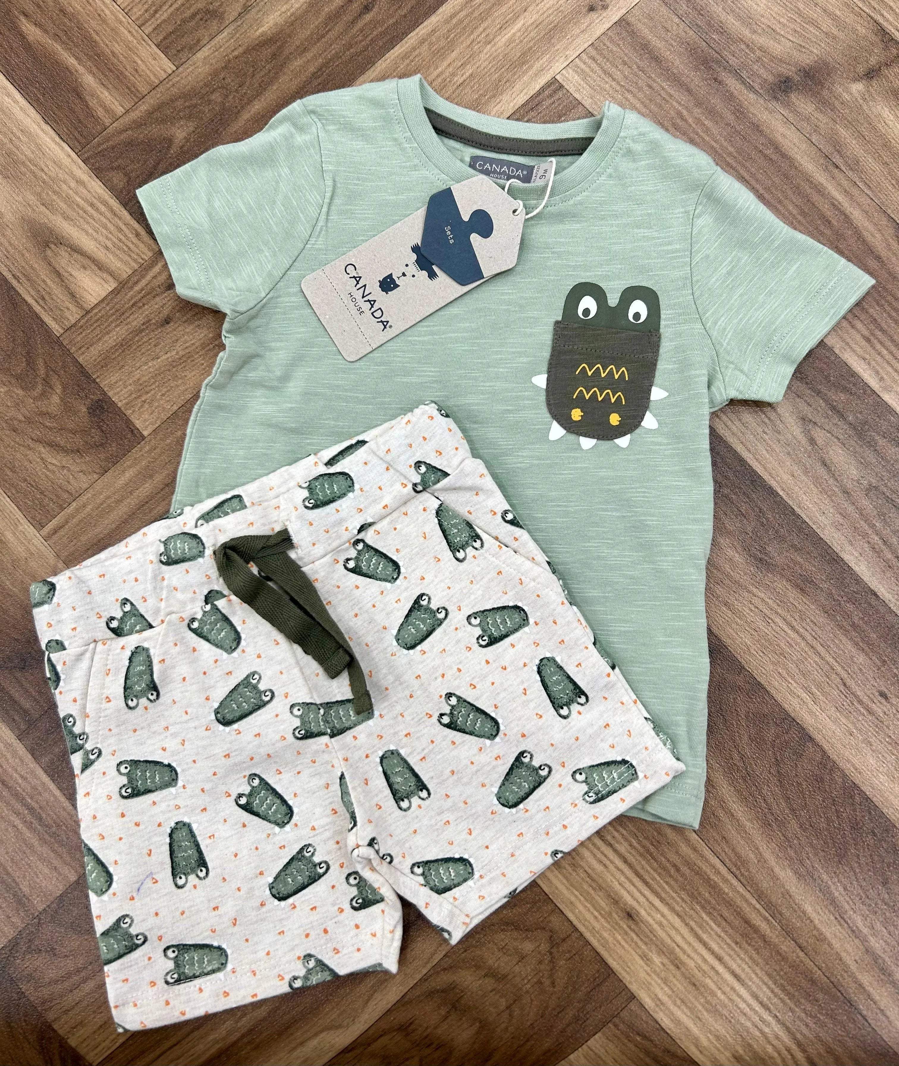 Yatsi Ensemble short et t-shirt pour garçons 100% cotton - Yatsi - pour bébé Maroc -www.babyboss.ma