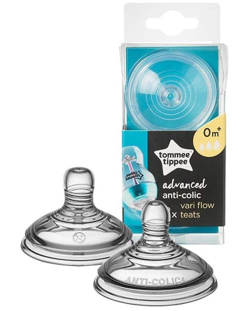 2 Tétines Tommee Tippee Advanced Anti-Coliques - Débit Variable 0M+ - Tommee Tippee - Tétines pour bébé Maroc -www.babyboss.ma