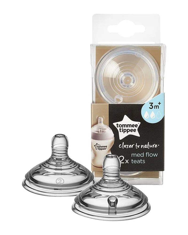 2 Tétines Tommee Tippee Closer to Nature - Débit moyen 3m+ - Tommee Tippee - Tétines pour bébé Maroc -www.babyboss.ma