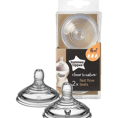 2 Tétines Tommee Tippee Closer to Nature - Débit rapide 6m+ - Tommee Tippee - Tétines pour bébé Maroc -www.babyboss.ma