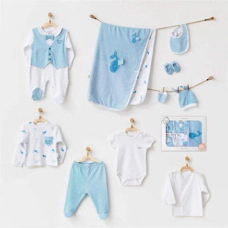 Coffret naissance 100% coton 10 pièces 0-3 mois - Andywawa - pour bébé Maroc -www.babyboss.ma