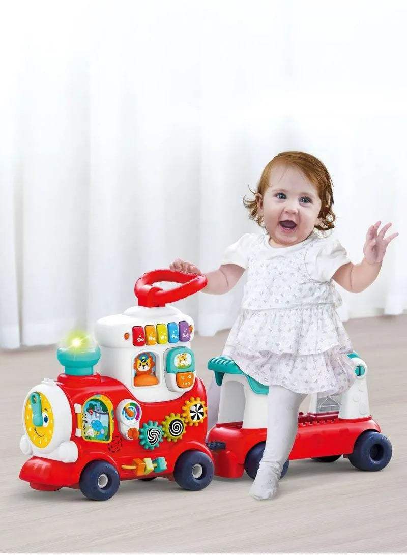 4 in 1 smart Learning push and ride train - babyboss toys - pour bébé Maroc -www.babyboss.ma