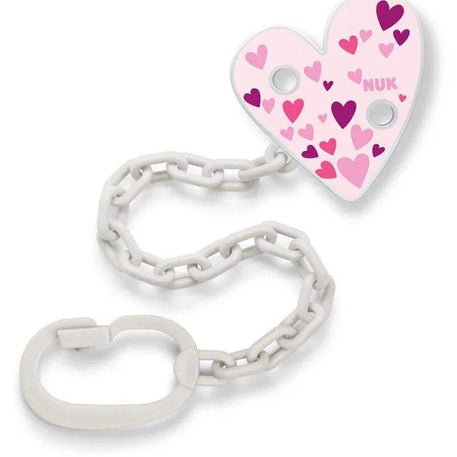 Attache Sucette NUK - Coeur Rose - NUK - Attache Sucette pour bébé Maroc -www.babyboss.ma