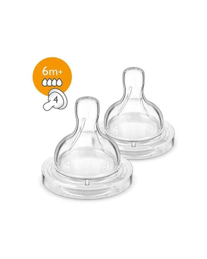 Avent 2 Tétines Classic Anti-Colic Débit Rapide 6m+ - Philips Avent - Tétines pour bébé Maroc -www.babyboss.ma
