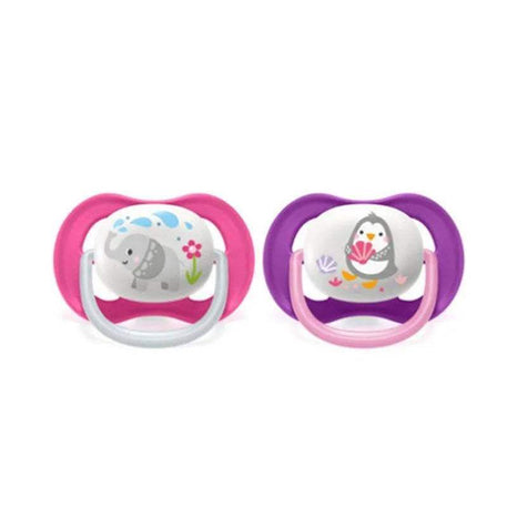 Avent Lot de 2 Sucettes Orthodontiques Ultra Air Animals 6-18m Fille - Philips Avent - Sucettes pour bébé Maroc -www.babyboss.ma