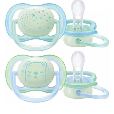 Avent Lot de 2 Sucettes Ultra Air Night m - Garçon - Philips Avent - Sucettes pour bébé Maroc -www.babyboss.ma